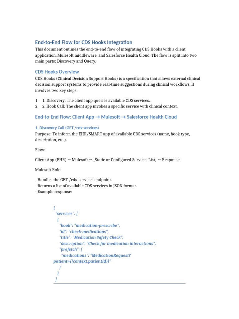 CDS Hooks End To End Flow 2 | PDF | Information Technology Management ...
