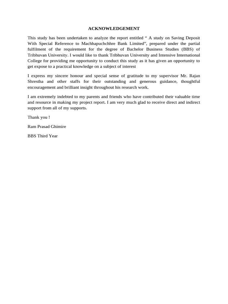 Acknowledgement | PDF