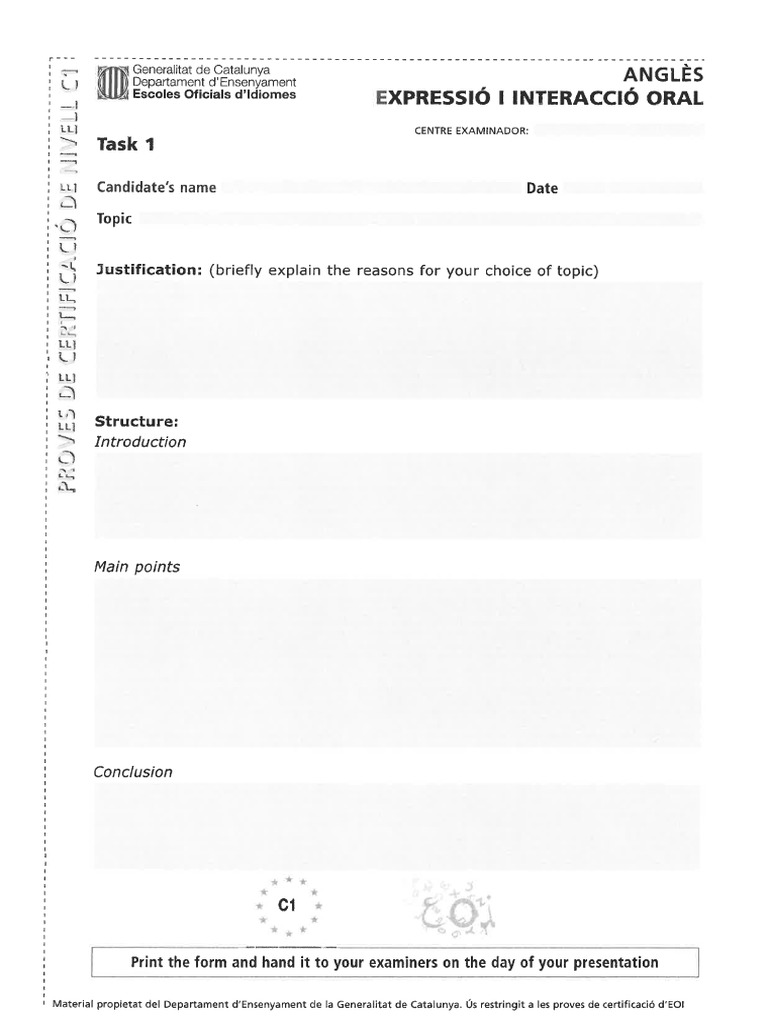Oral Presentation - Form | PDF