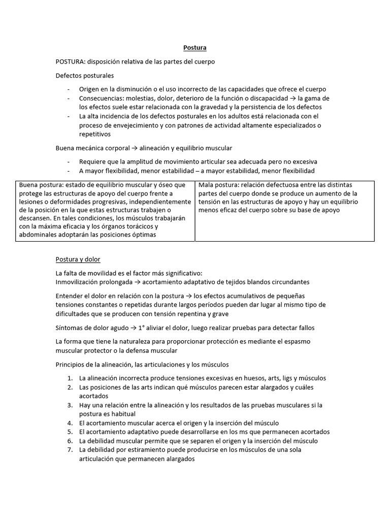 Importancia de la Postura y su Alineación | PDF | La columna vertebral ...