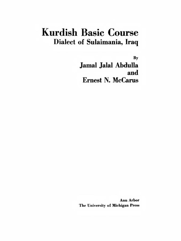 Kurdish Language Learning Guide | PDF | Phrase | Grammatical Tense