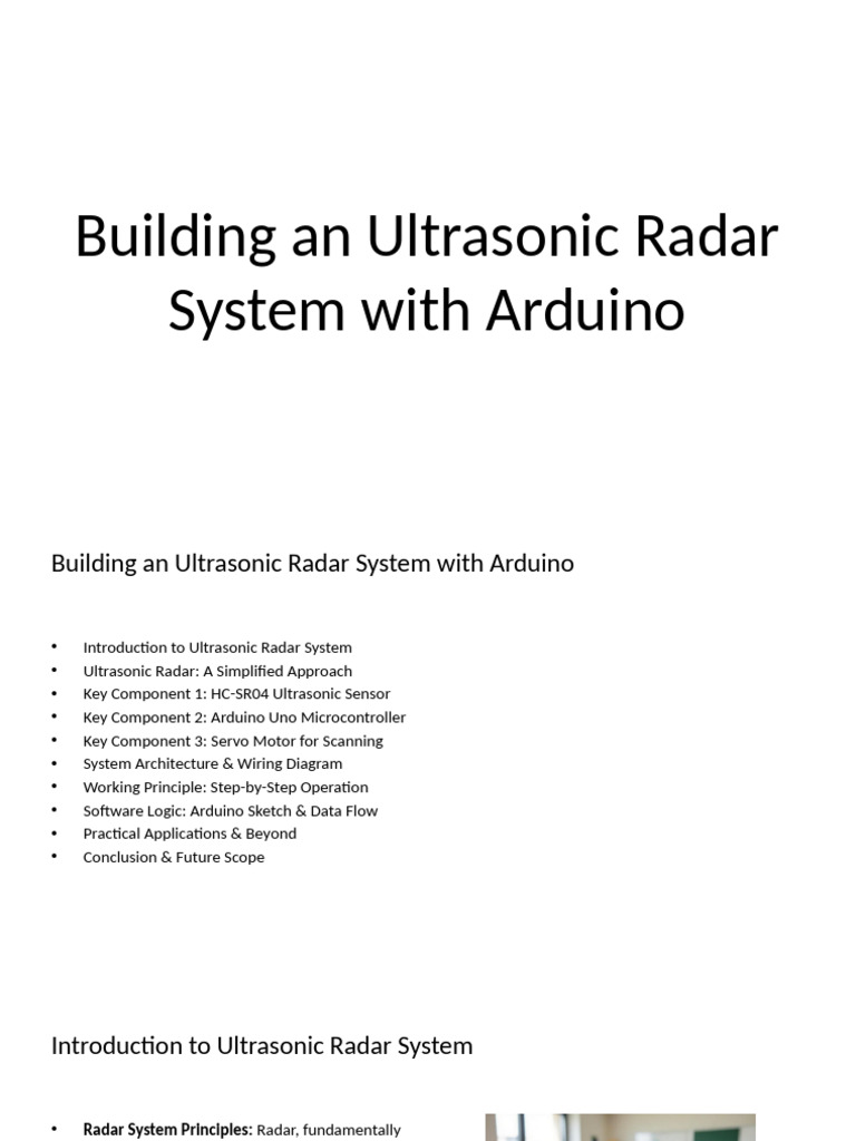 Building An Ultrasonic Radar System With Arduino | PDF | Radar | Ultrasound