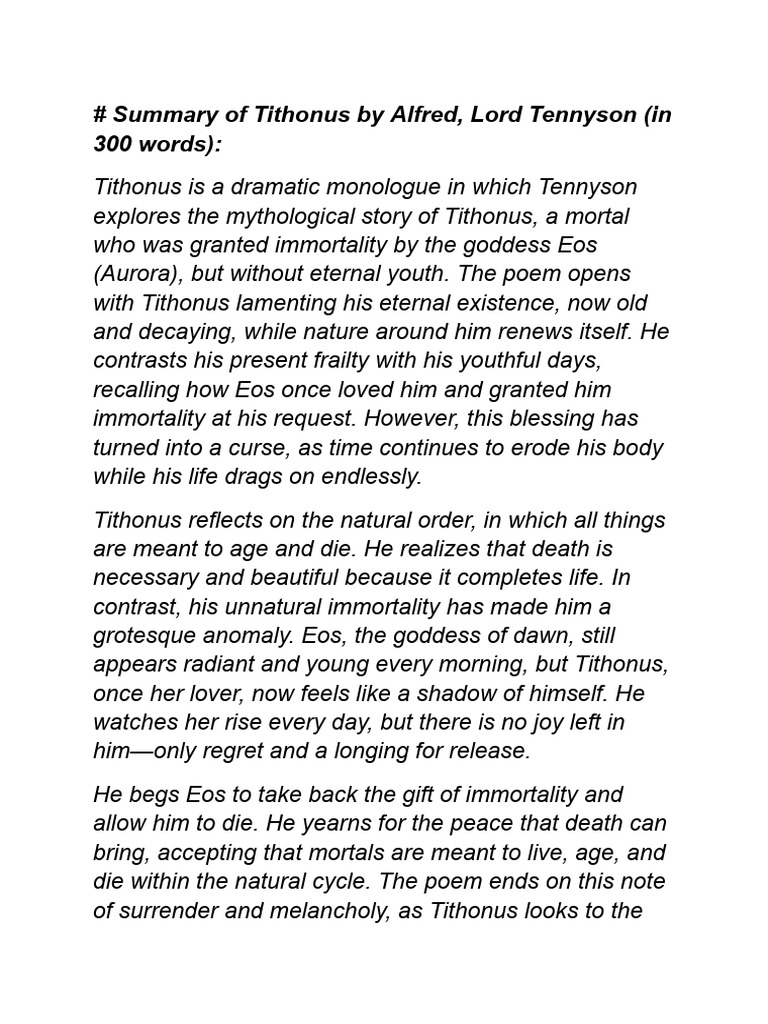 Poetry Summary 2 PDF