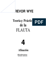 Metodo Flauta Traversa Trevor Wye Teoria y Practica de La Flauta Volumen 4 Afinacion