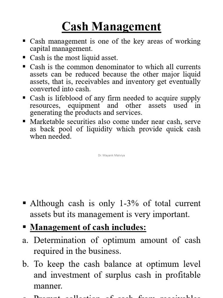 Effective Cash Management Strategies | PDF | Cash | Banks