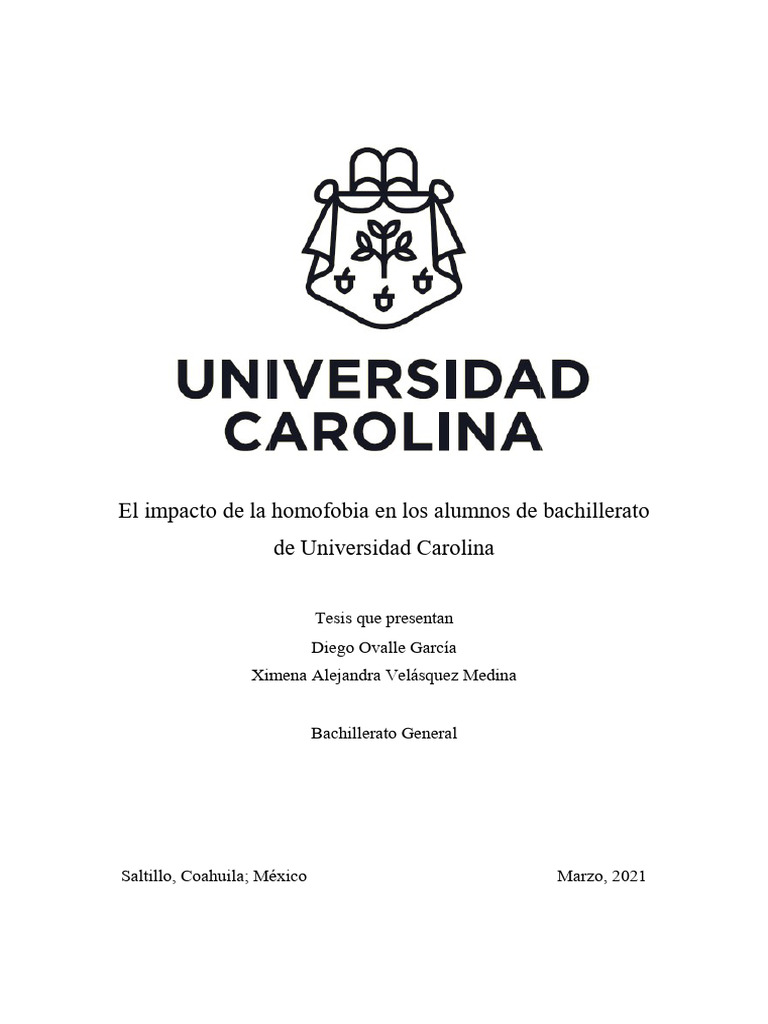 El Impacto de La Homofobia en Los Alumnos de Bachillerato de La ...
