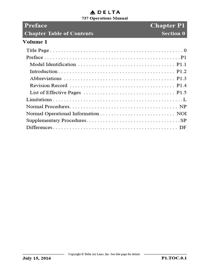 B737 800 Operations Manual Vol1 | PDF | Aircraft | Aerospace