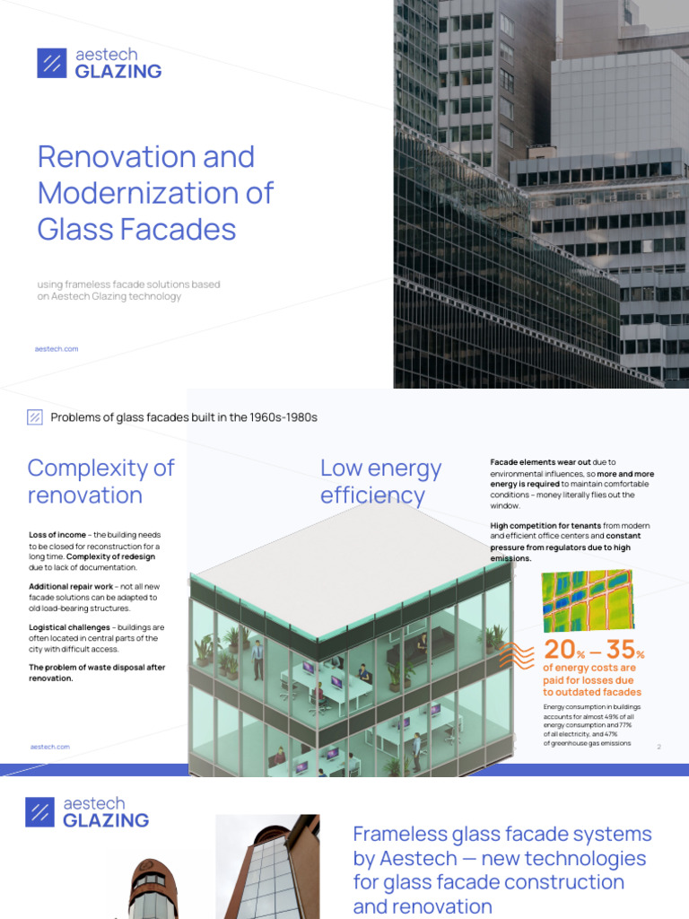 Modernizing Glass Facades with Aestech | PDF | Window | Glasses