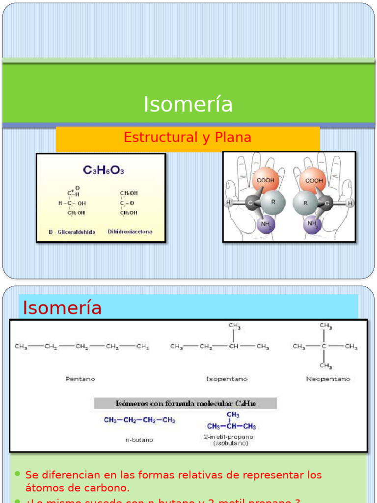 Tipos de Isomería en Química Orgánica | PDF | Isómero | Chiralidad ...