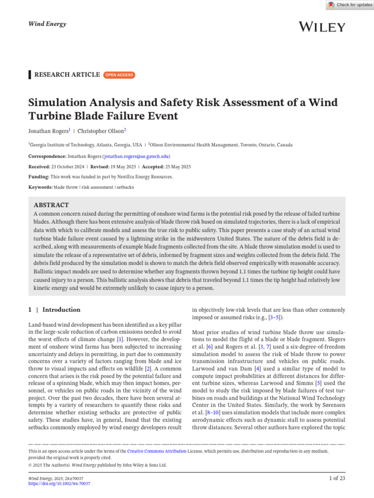 Wind Turbine Blade Failure Risk Analysis | PDF | Turbine | Wind Power