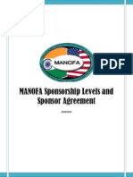 MANOFA Sponsorship Levels and Sponsor Agreement