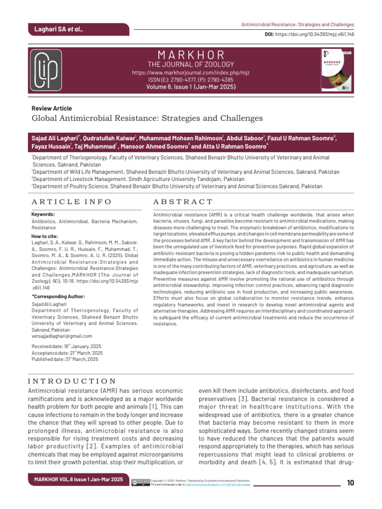 02 (RA) Global Antimicrobial Resistance Strategies and Challenges | PDF ...