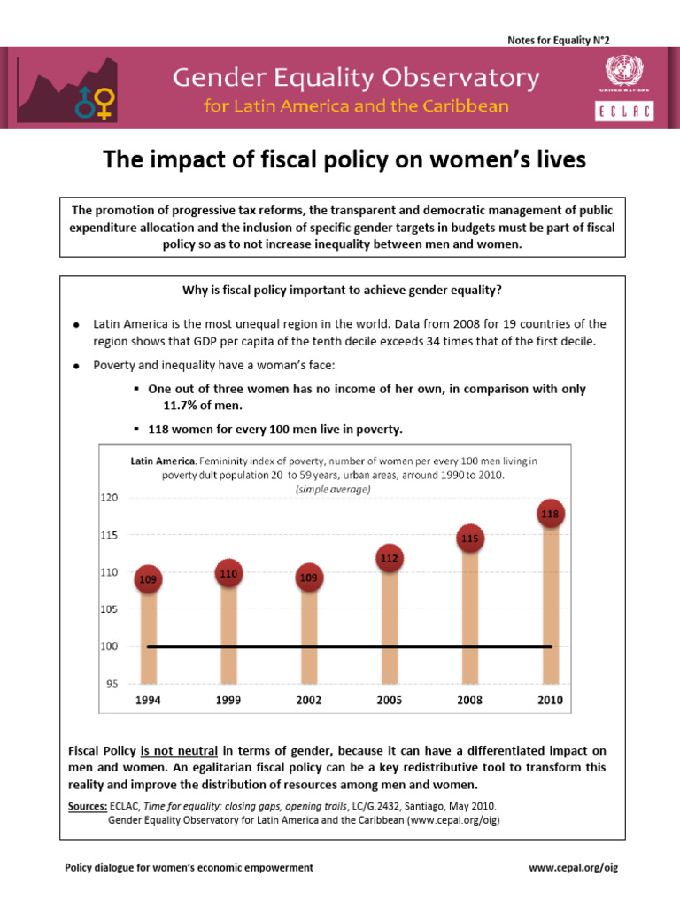Fiscal Policy's Impact on Gender Equality | PDF | Taxes | Economic ...
