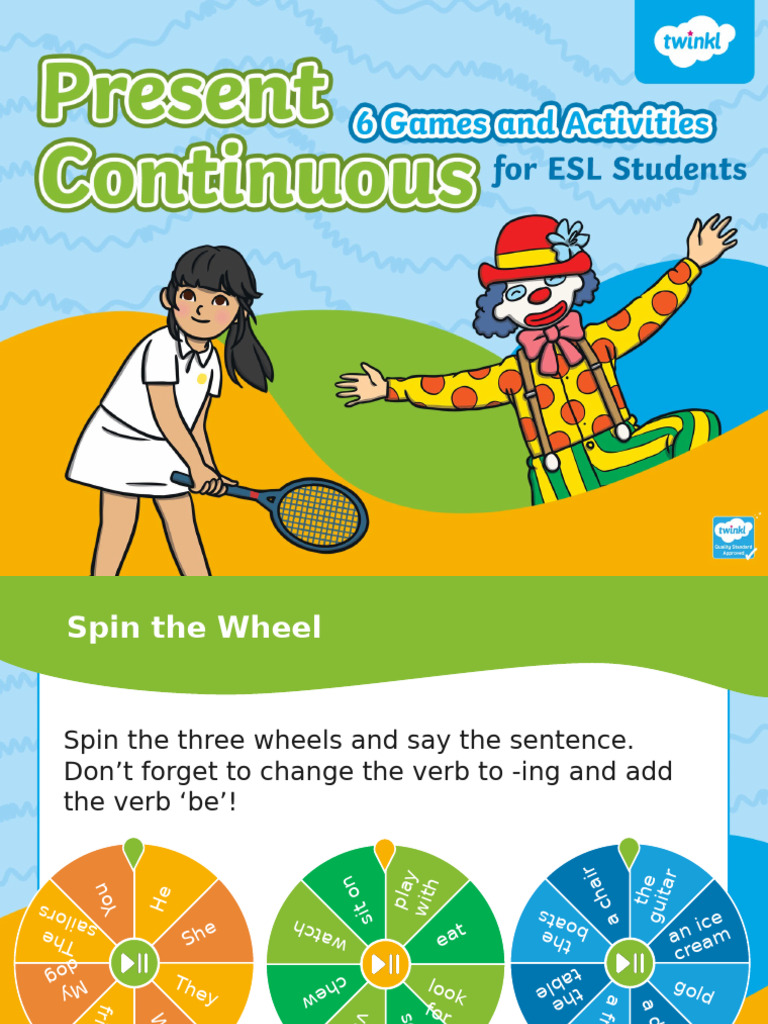 T 1676029543a Present Continuous Games and Activities Kids A2 b1 ...