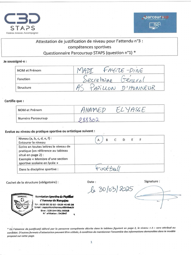 STAPS | PDF