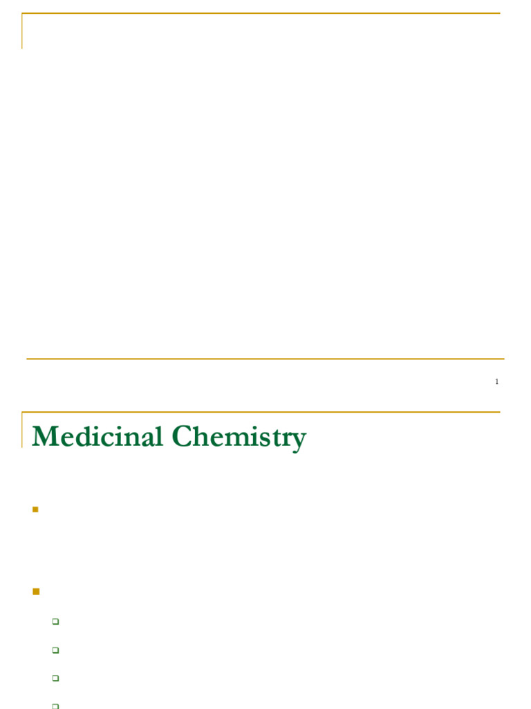 Medicinal Chemistry Overview and Concepts | PDF | Intermolecular Force ...