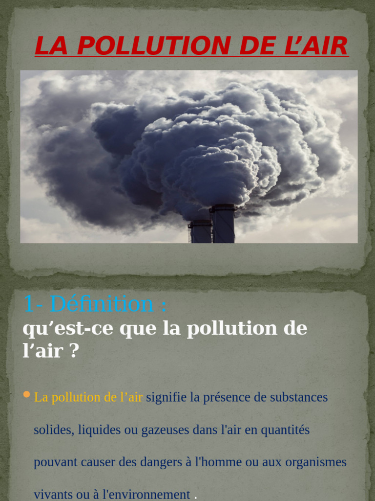 Comprendre la pollution de l'air | PDF | Pollution de l'air ...