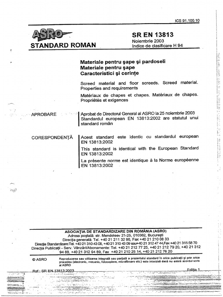 SR en 13813-03 Mat PT Sape Si Pardos Mat PT Sape Caract Si Cerinte | PDF