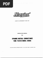Hickok 6000 Dynamic Tube Tester – Complete Manual (Laser Reprint)