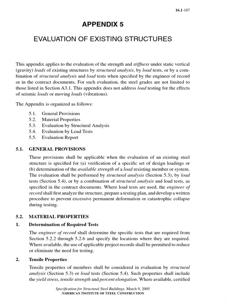 Evaluation of Existing Steel Structures | PDF | Strength Of Materials ...
