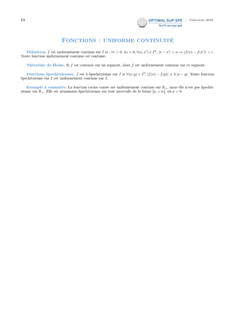 Théorème de Heine et continuité uniforme PDF — free download