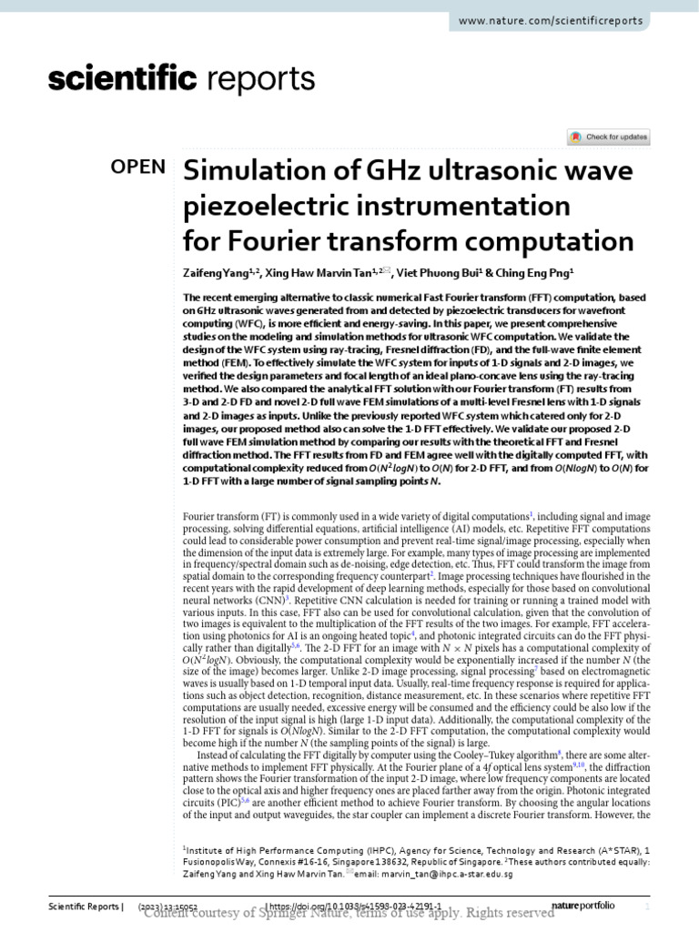 Simulation of GHZ Ultrasonic Wave Piezoelectric in | PDF | Optics ...