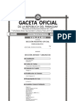 Ley #3966 - ORGANICA MUNICIPAL - Portal Guarani - Paraguay