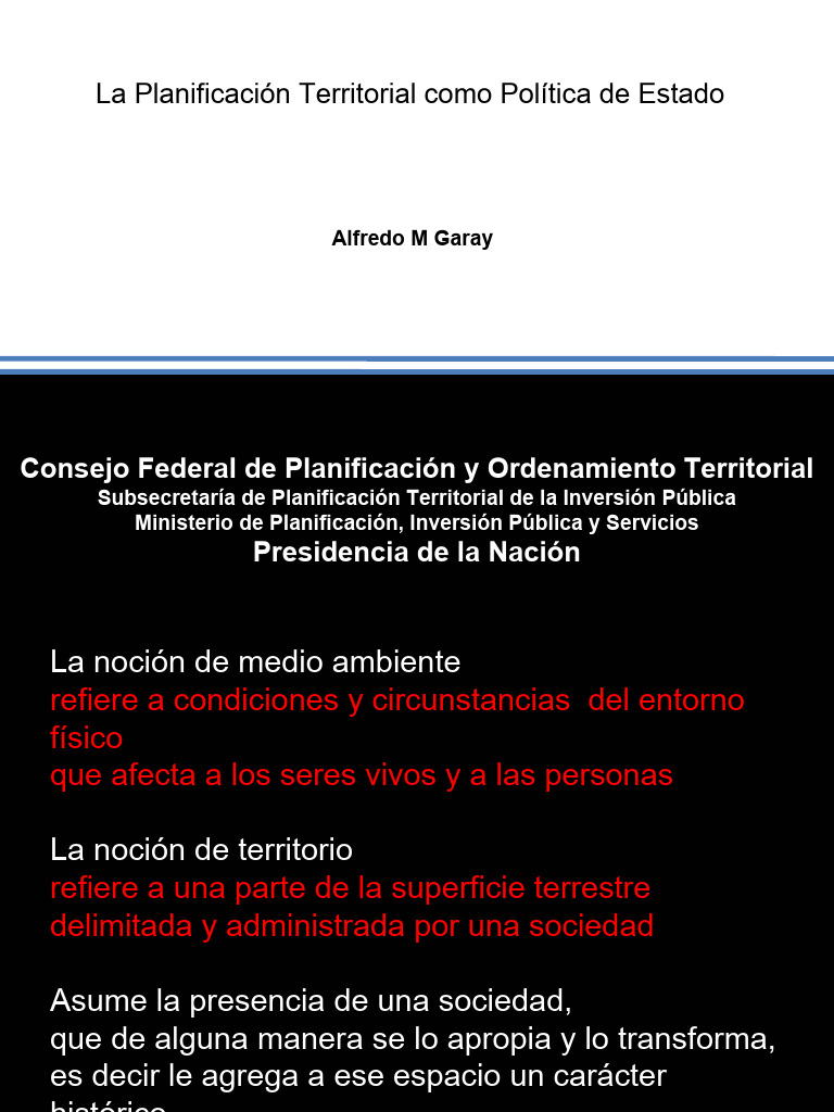 Planificación Territorial en Argentina | PDF | Planificación | Estado ...