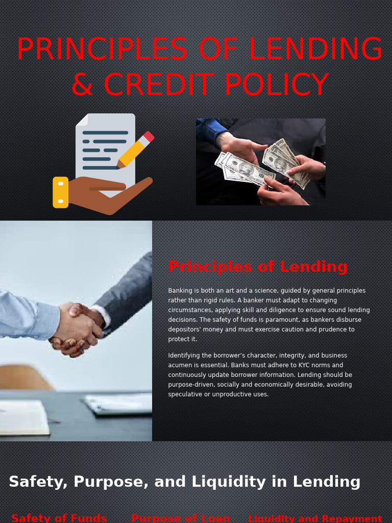 Principles-of-Lending and Credit Policy | PDF | Banks | Loans