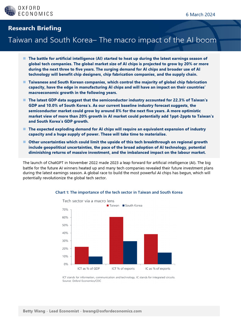 Taiwan and South Korea - The Macro Impact of The AI Boom | PDF ...