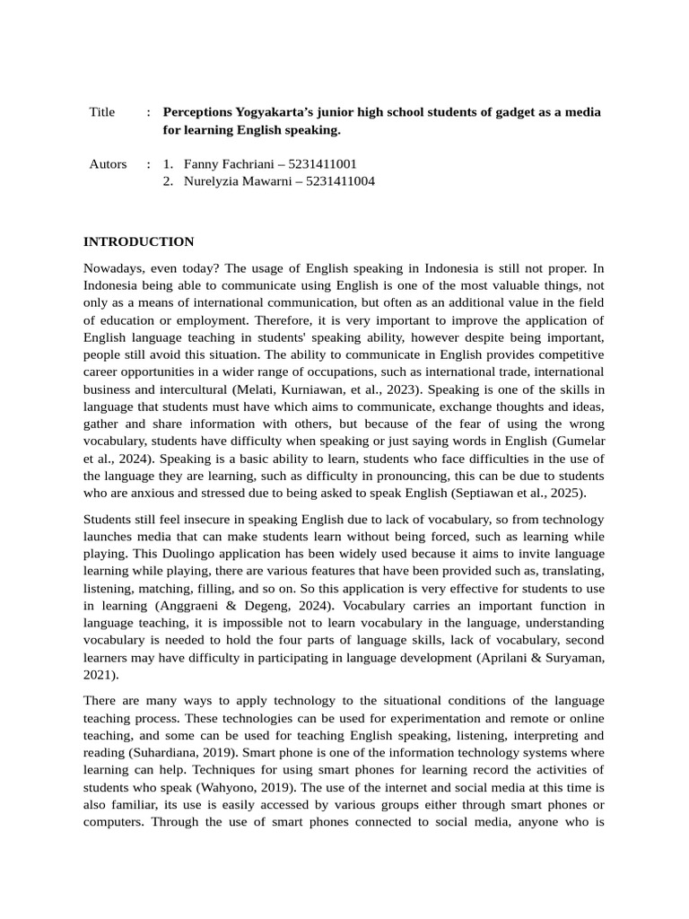Aw Group 1 Uts Revisi Fanny - Nurelyzia | PDF | Language Education ...