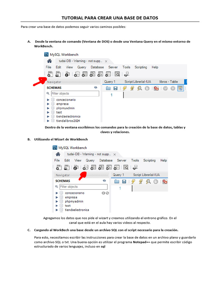 Crear Base de Datos en MySQL Workbench | PDF | Diseño de software | SQL
