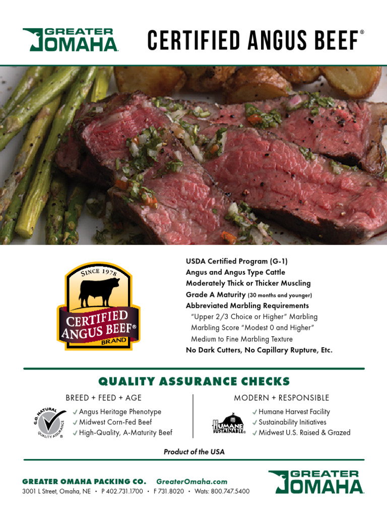 Certified Angus Beef Requirements | PDF