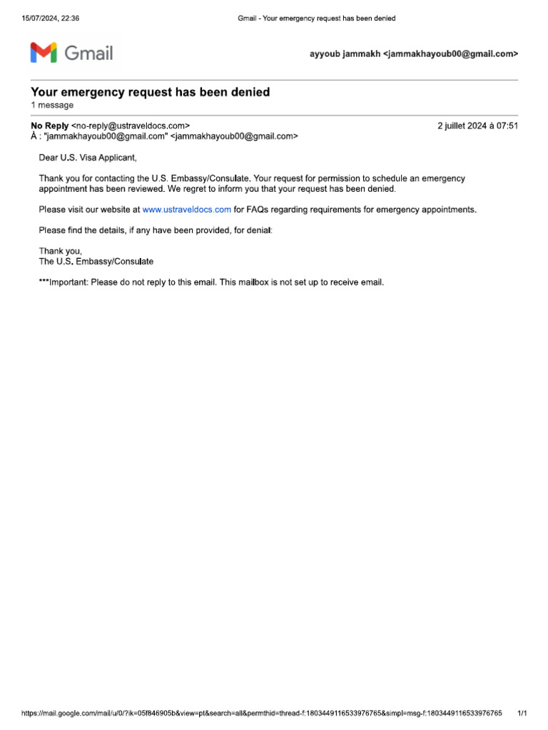 Mail de Refuse | PDF