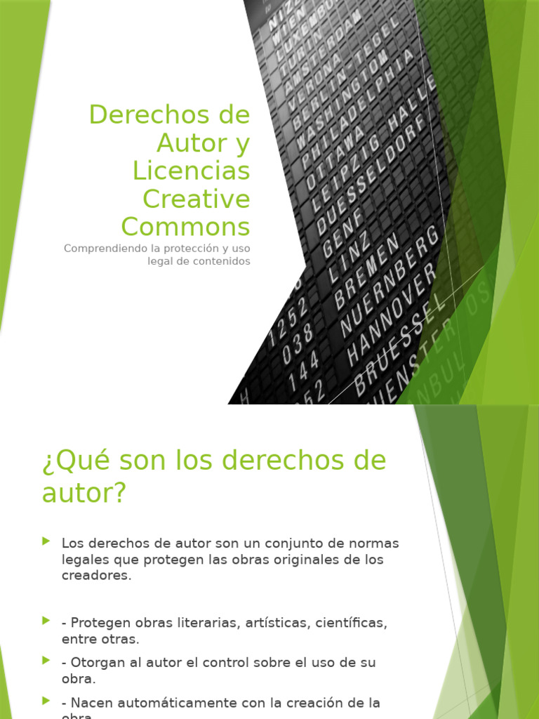 Derechos de Autor y Licencias CC | PDF