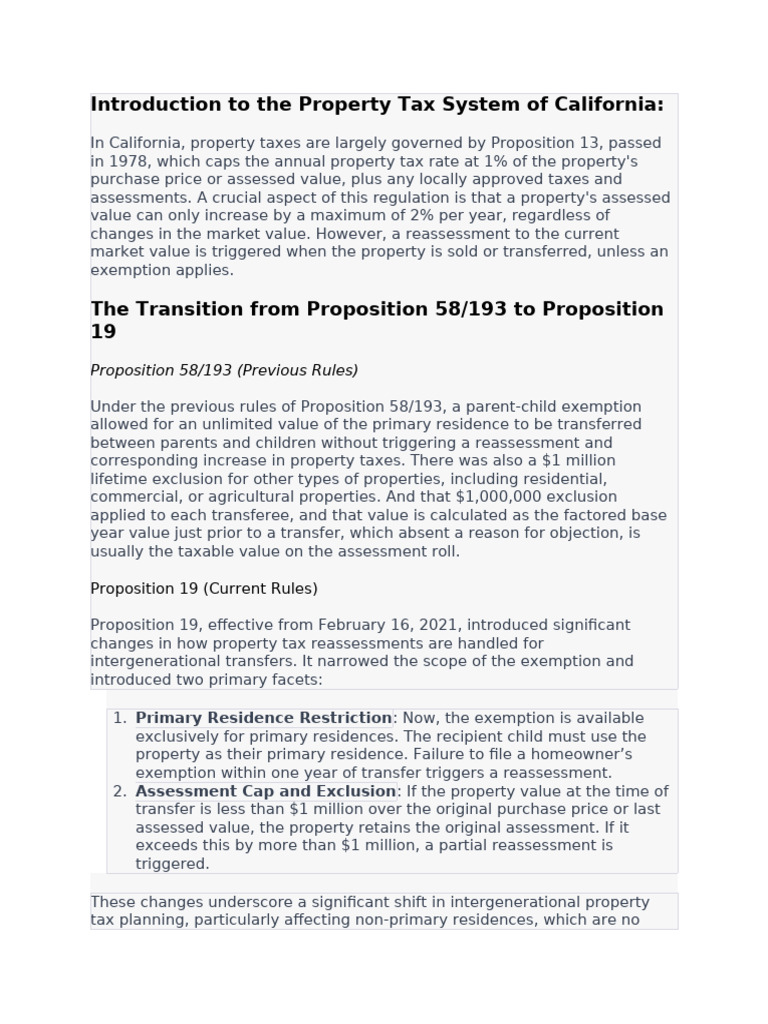 CA Prop Tax System | PDF | Property Tax | Tax Exemption