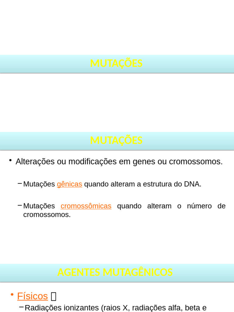 Mutações e Anomalias Cromossômicas | PDF | Ploidia | Genética