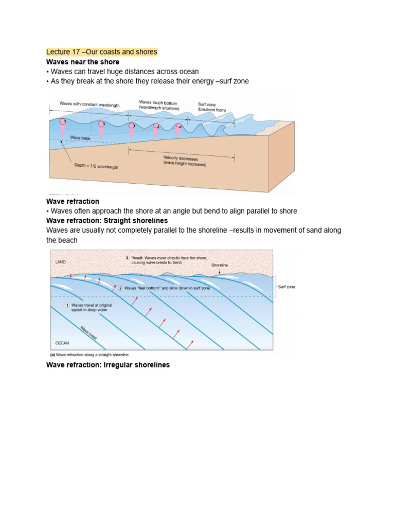 Earthss Class Notes | PDF | Coast | Plankton