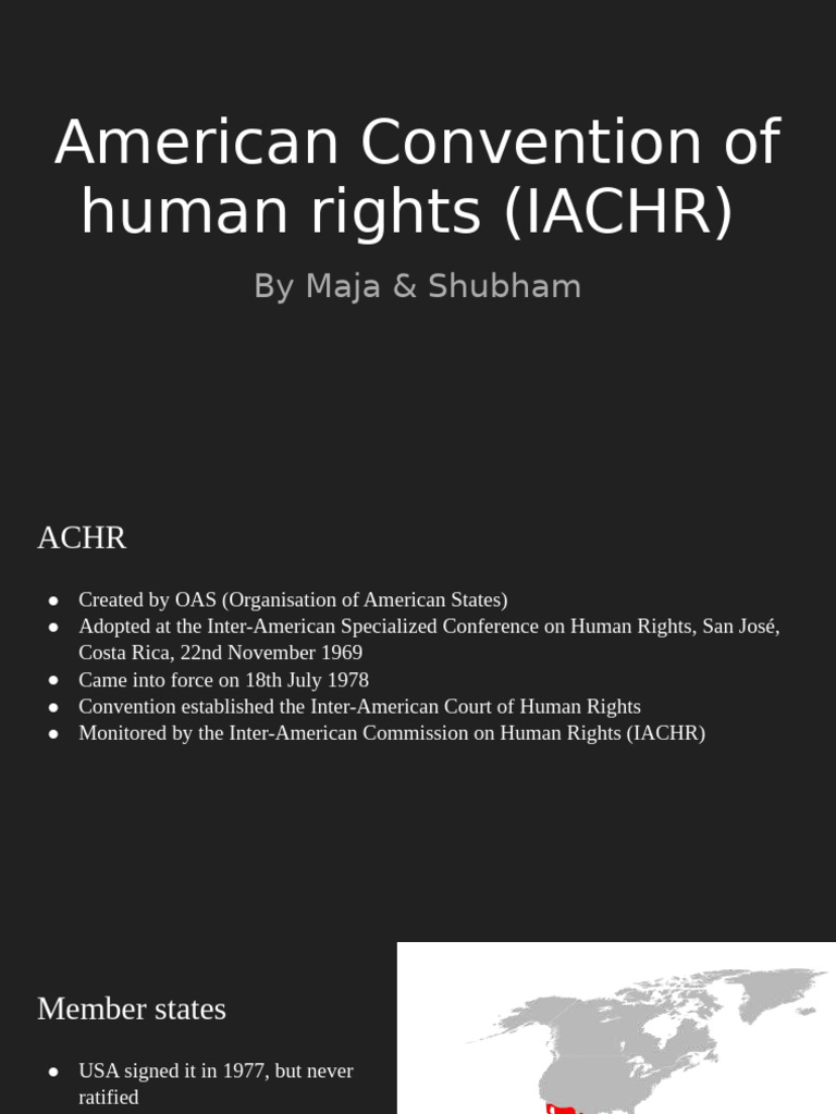 American Convention of Human Rights (ACHR) | PDF | Human Rights ...