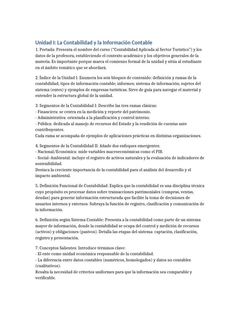 Unidad I Detallado | PDF | Contabilidad | Estado financiero