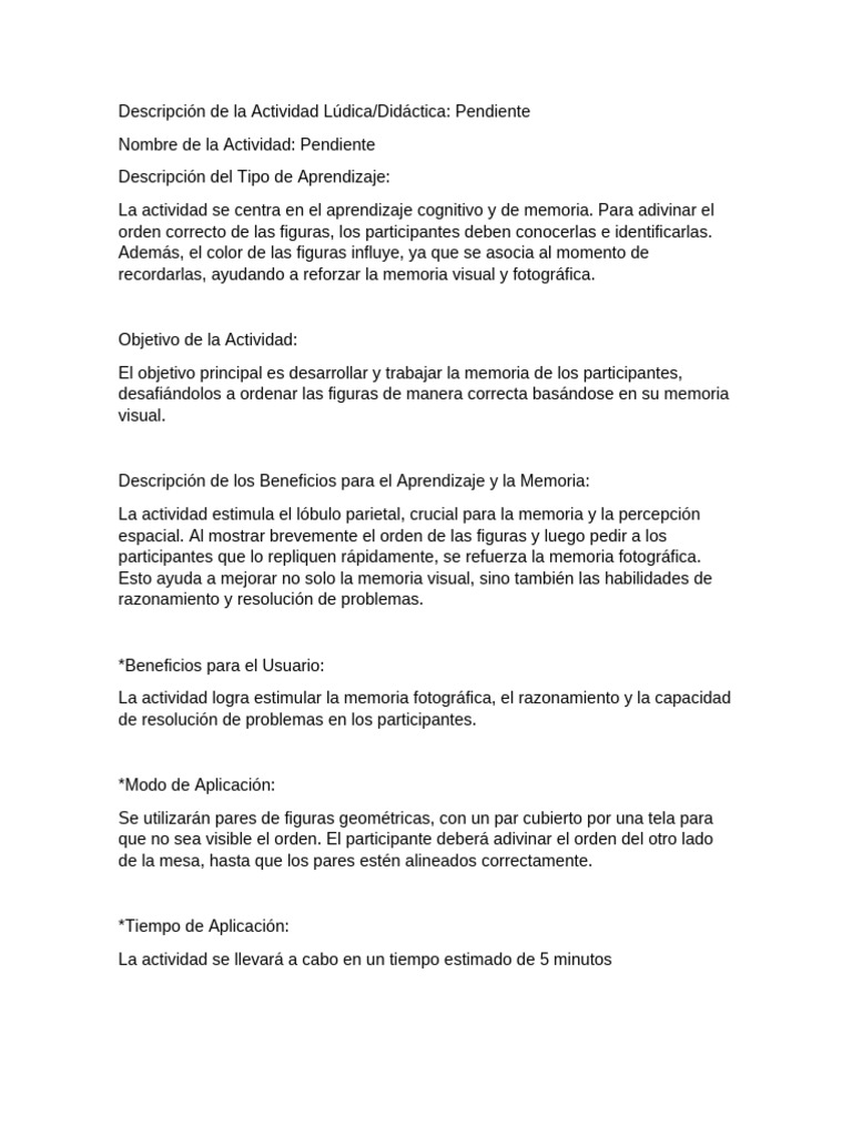 Descripción de La Actividad Lúdicaaaa | PDF