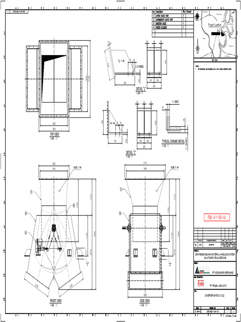 Diverter Gate Design for Teluk Betung | PDF