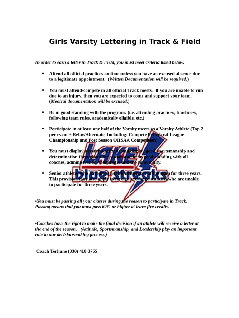 Girls Benchmarks For Lettering in Track | PDF
