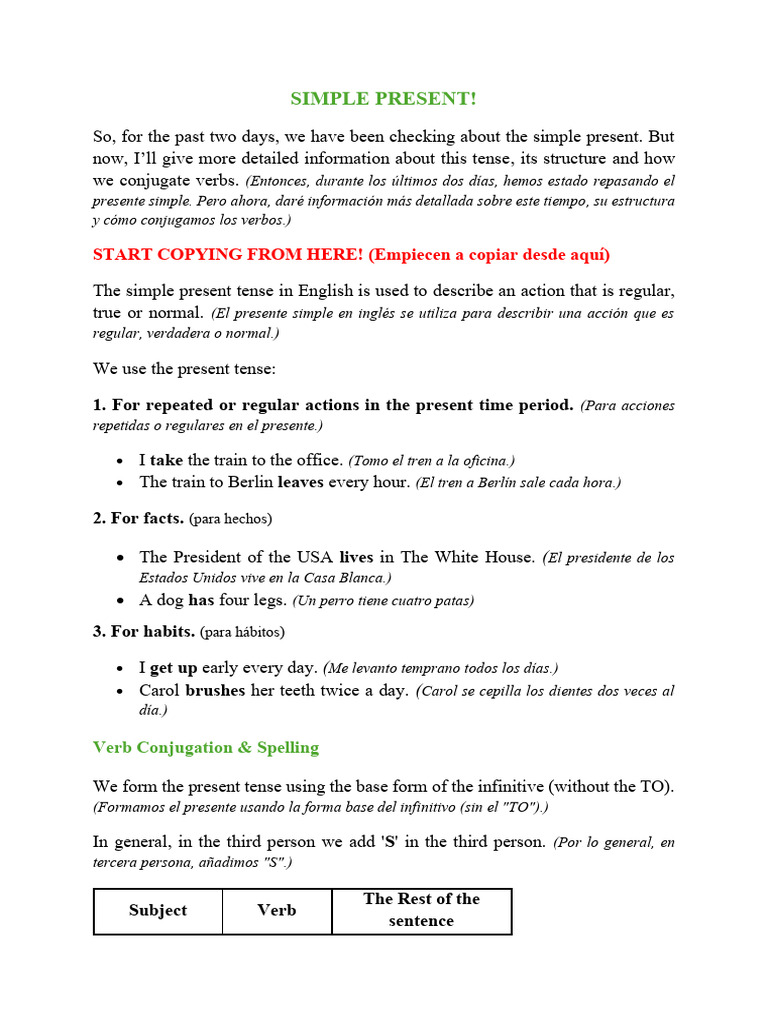Present Simple and Past Simple-4341748476335 | PDF | English Language ...