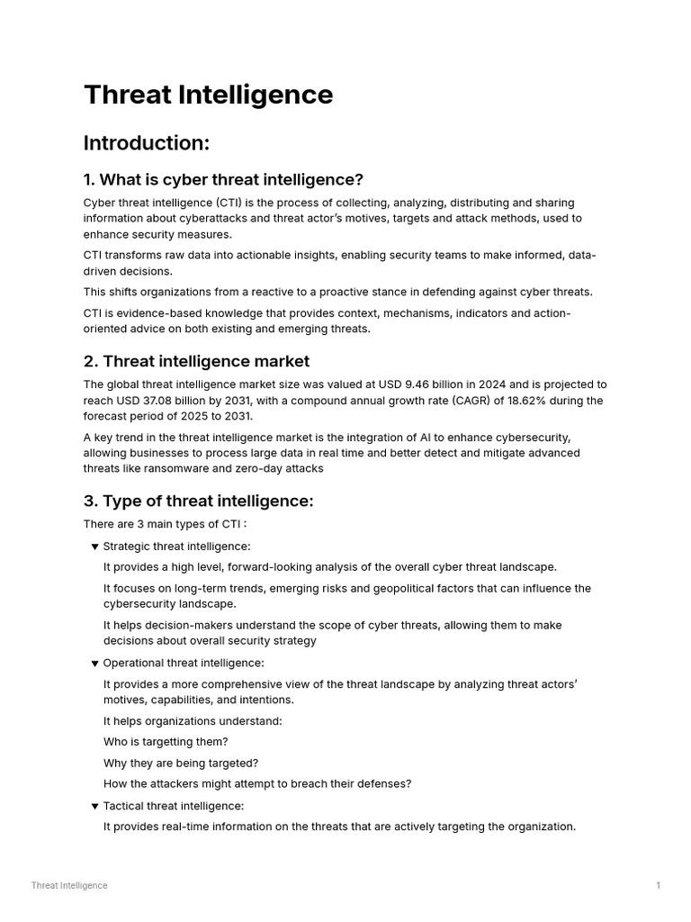 Threat Intelligence (1) | PDF | Computer Security | Security