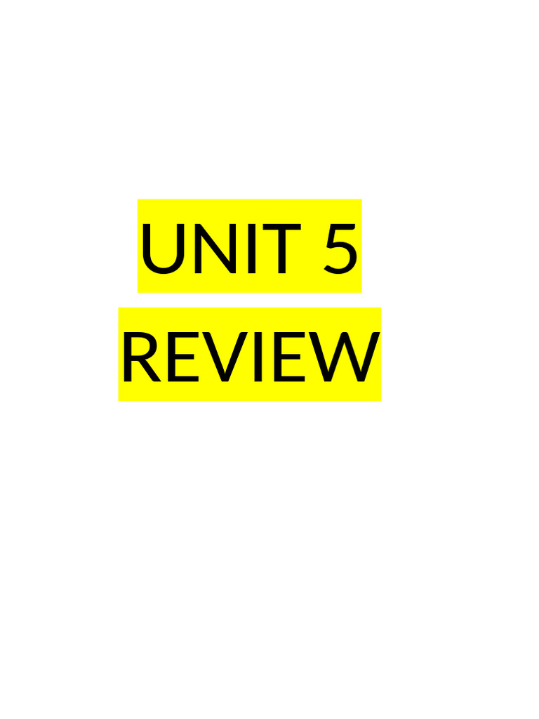 Copia de Review - Unit 5 | PDF