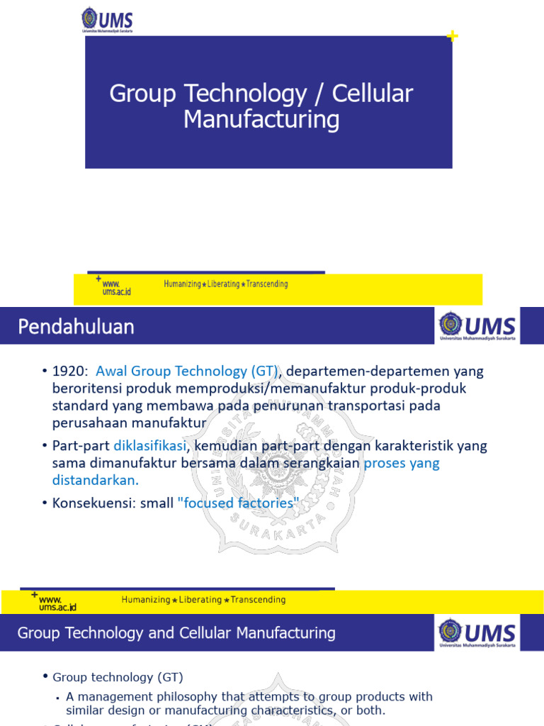 Pertemuan 8 Group Technology Cellular Manufacturing | PDF