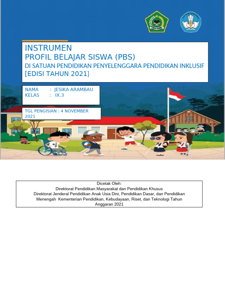 Instrumen PBS Pendidikan Inklusif 2021 | PDF