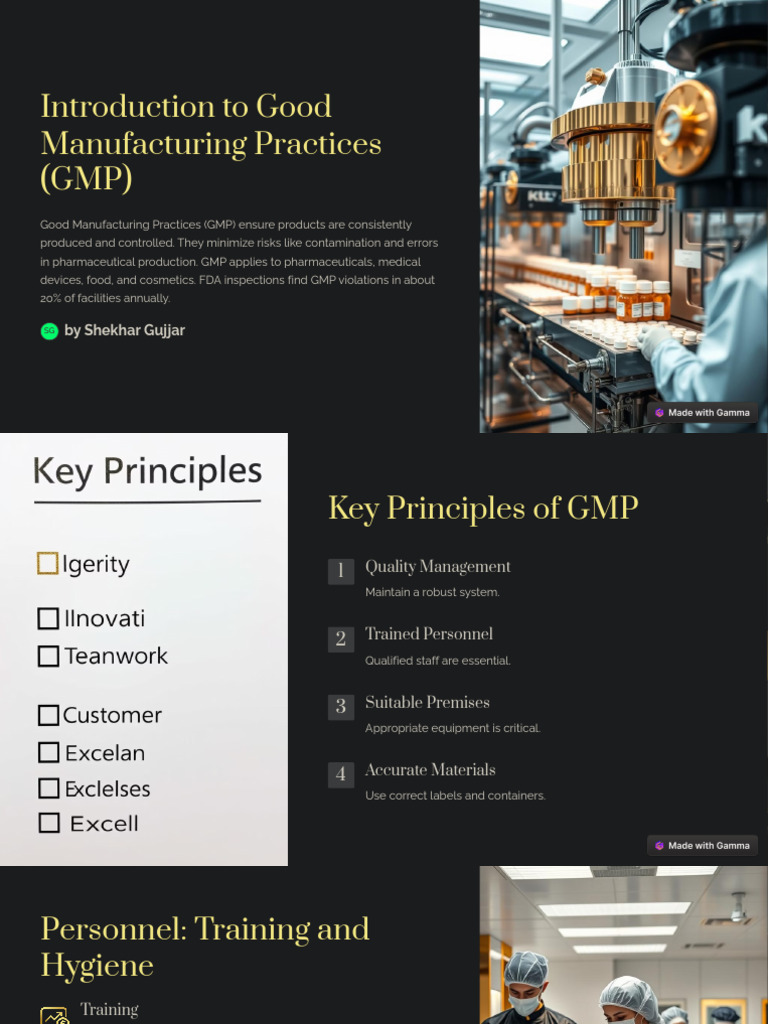 Introduction To Good Manufacturing Practices GMP | PDF