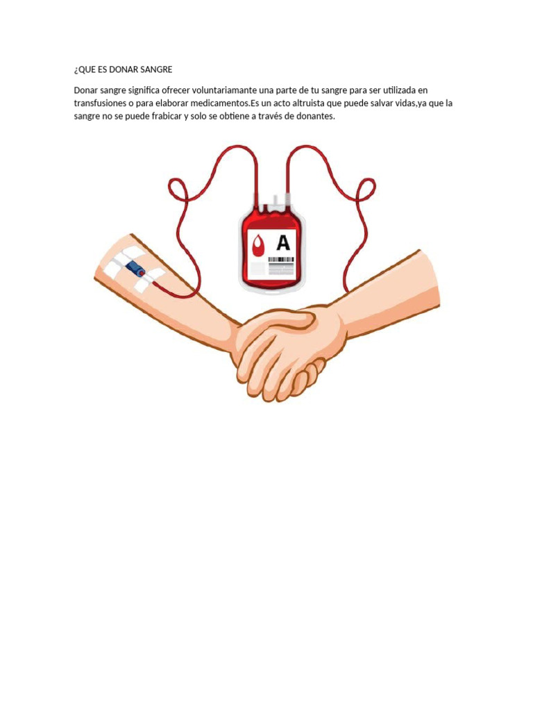 Que Es Donar Sangre | PDF